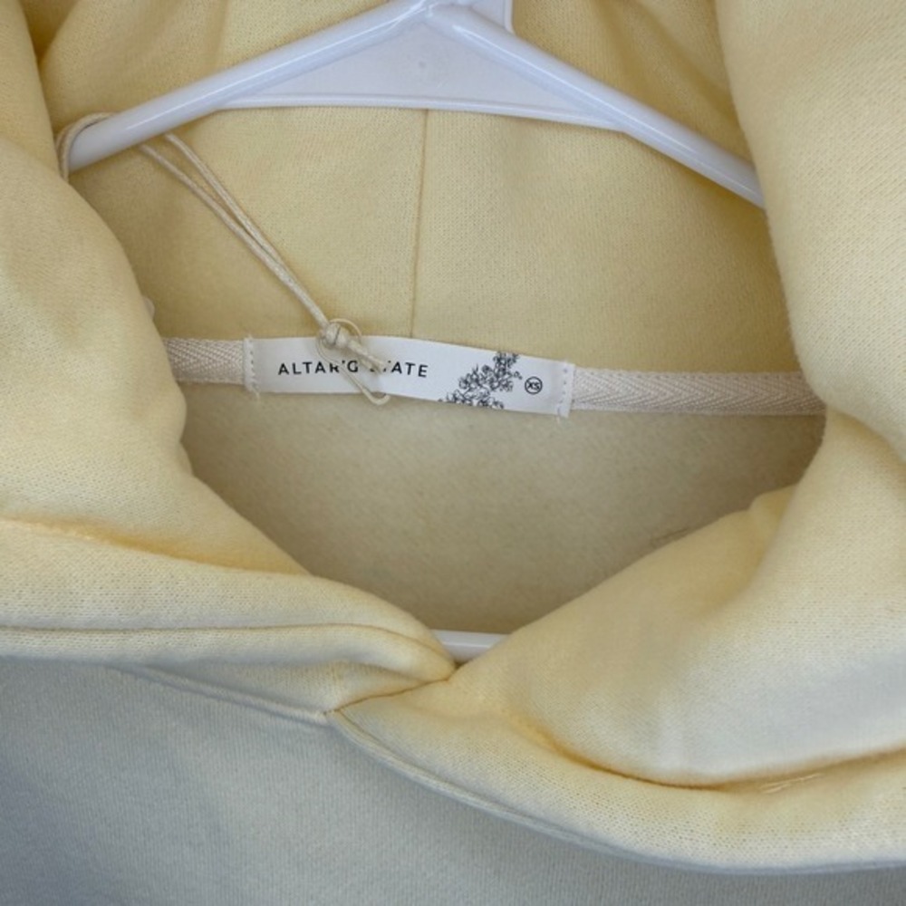 Altar'd State Piece of Cake Embroidered Hoodie Yellow Size XS - Picture 12 of 12